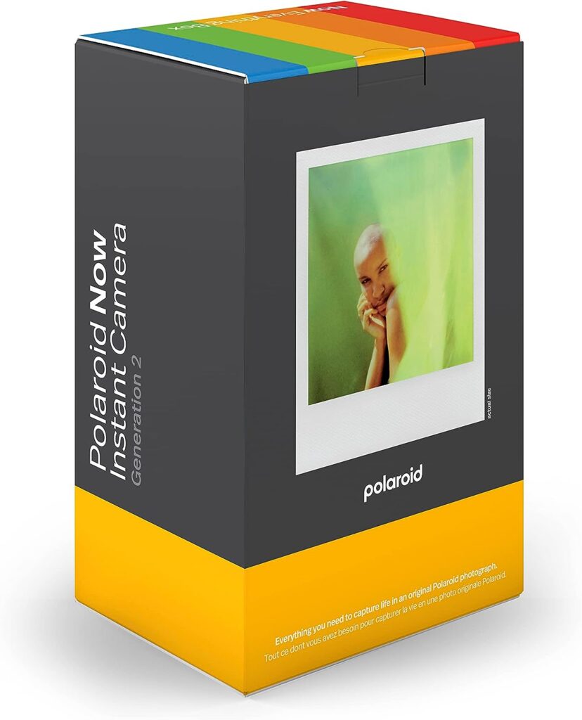 Polaroid Now 2nd Generation I-Type Instant Camera + Film Bundle - Now Black Camera + 16 Color Photos (6248)