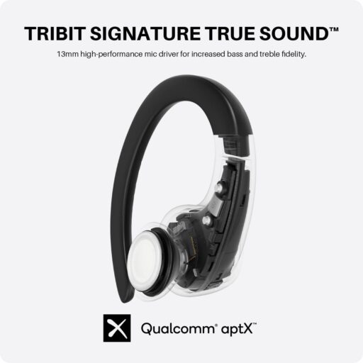 Tribit MoveBuds H1 Wireless Earbuds IPX8 Waterproof by SGS and 65H Playtime Earbuds for Intense Sports Bluetooth 5.2 Earphones with Transparency Mode to Hear True Sound by apt-X and CVC 8.0