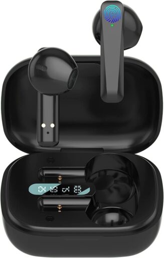 Wireless Earbuds,Bluetooth 5.3 Ear Buds Stereo Bass,Bluetooth Headphones in Ear Noise Cancelling Mic,IP7 Waterproof Earphones Sports Ear pods,Air Buds Pro 32H Playtime for iPhone/Android/Samsung